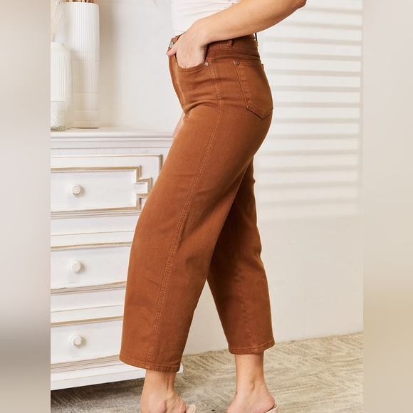 Judy Blue Tummy Control Wide Leg Crop Jeans Size 3(26) 5(27) 11(30) - Picture 9 of 16